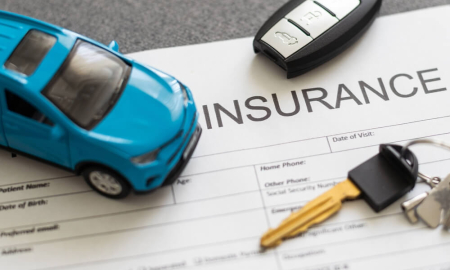 Car insurance docs and car keys